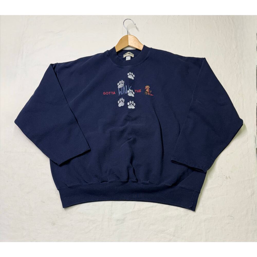 Vintage Winona women’s Crewneck Gotta walk the dog XXL Made In USA 90s have flaw